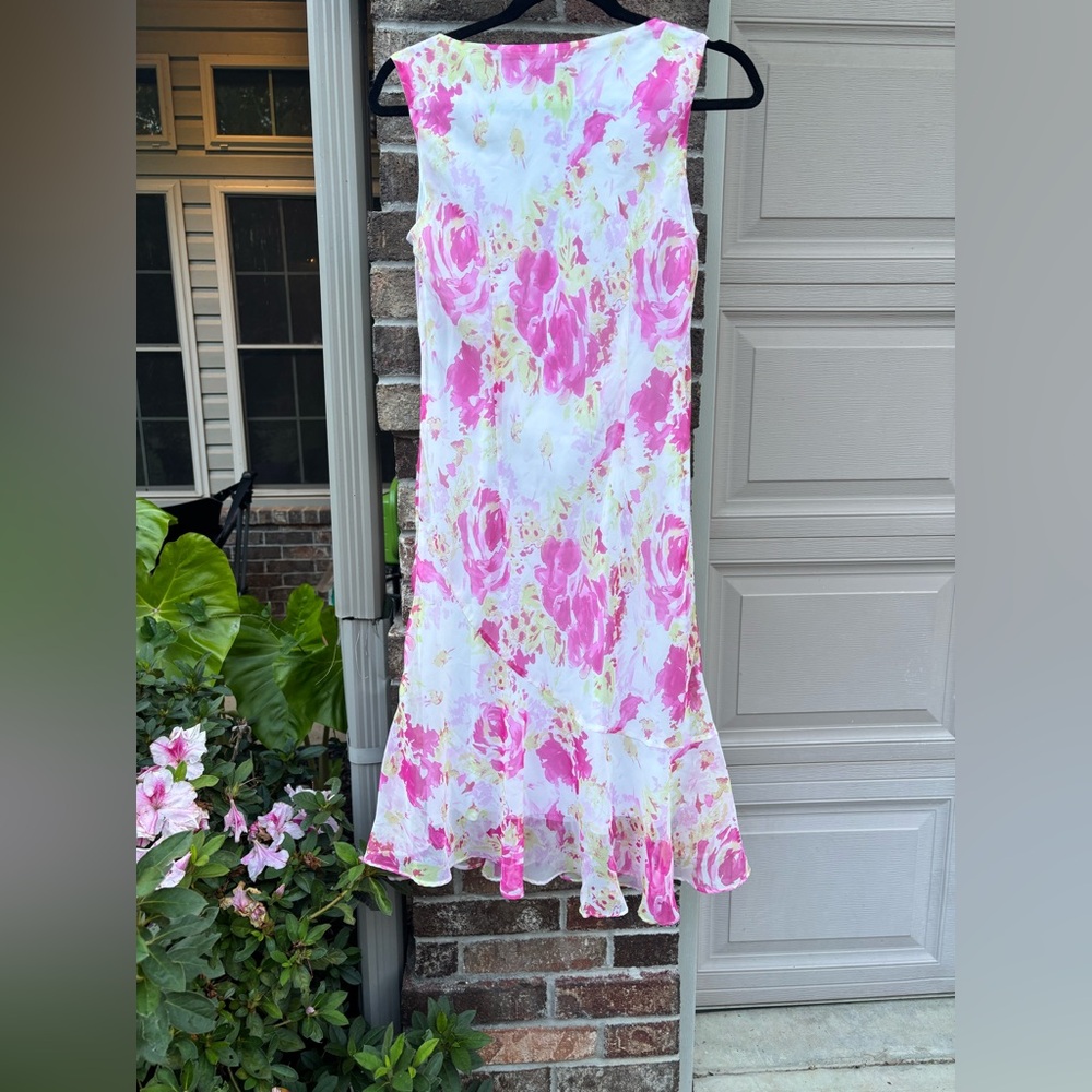 Y2K Scarlett Floral Fit & Flare Dress Pink White 5/6 - Picture 4 of 10